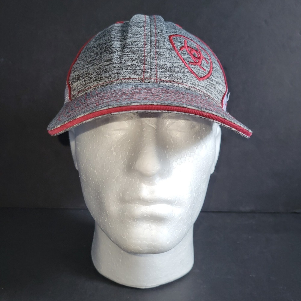 Ariat Embroidered Offset Logo Mesh Snapback Trucker Hat 110 One Ten